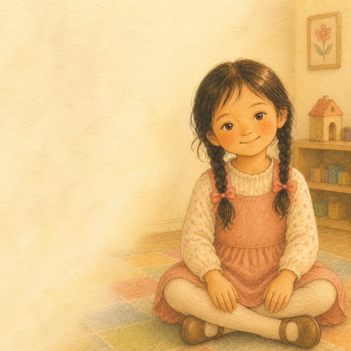 A child's own illustrated page from a personalised story